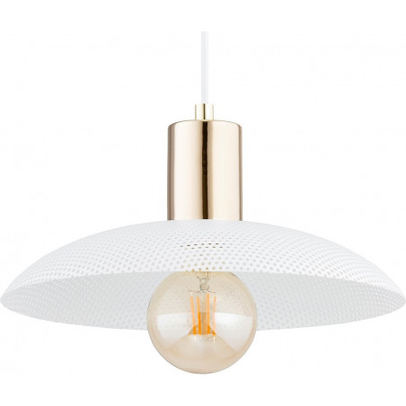 Lampa wisząca Spirit | Ażurowa, biało-złota | Emibig