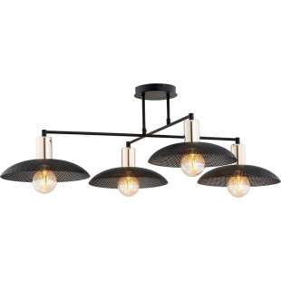 Lampa sufitowa ażurowa Spirit IV 100cm czarny / złoty Emibig