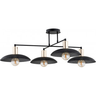 Lampa sufitowa ażurowa Spirit IV 100cm czarny / złoty Emibig