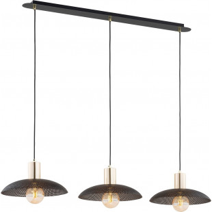 Lampa Wisząca Spirit III Czarna/Złota - Emibig | Loftowa