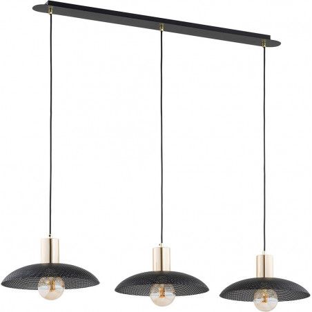 Lampa Wisząca Spirit III Czarna/Złota - Emibig | Loftowa