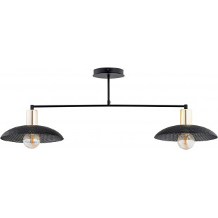 Lampa sufitowa ażurowa Spirit II 100cm czarny / złoty Emibig