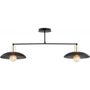 Lampa sufitowa ażurowa Spirit II 100cm czarny / złoty Emibig