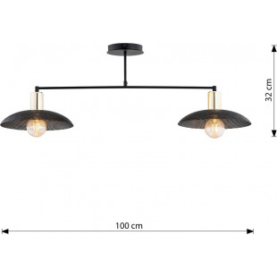 Lampa sufitowa Spirit II | Czarna i Złota | Loft | Emibig