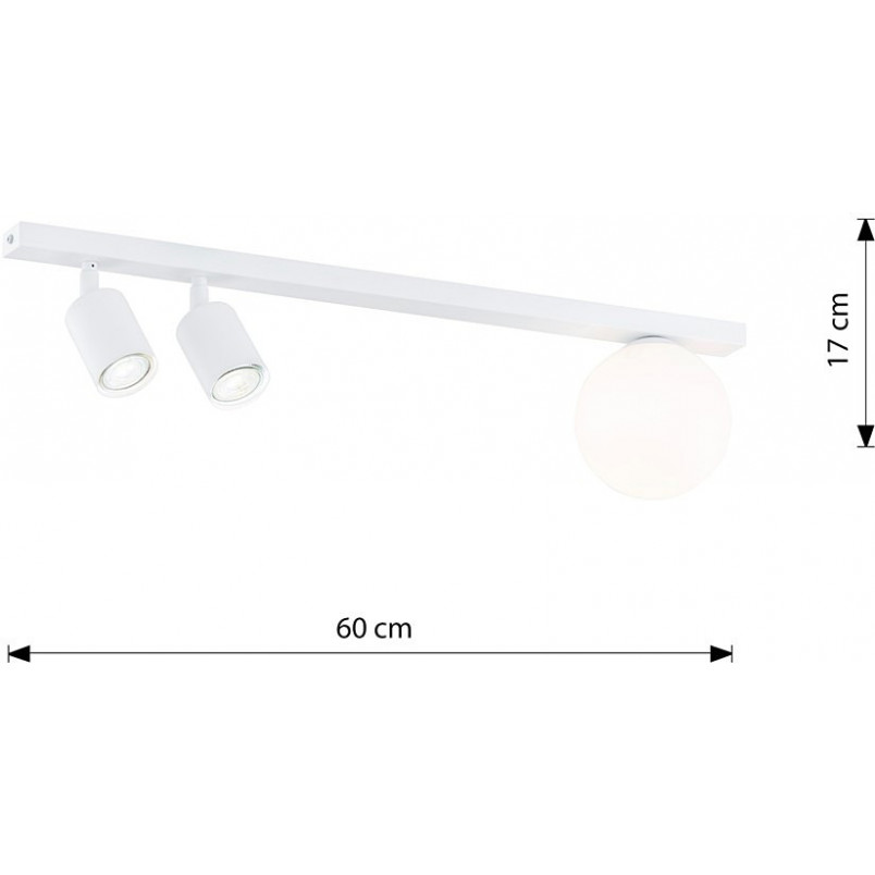 Reflektor sufitowy Baster - 2xGU10, 1xE14 | Emibig