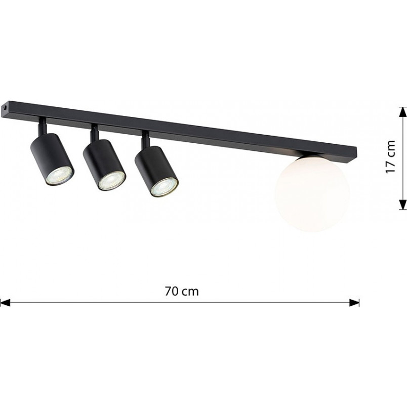 Reflektor sufitowy Baster | 3xGU10, E14 | Emibig