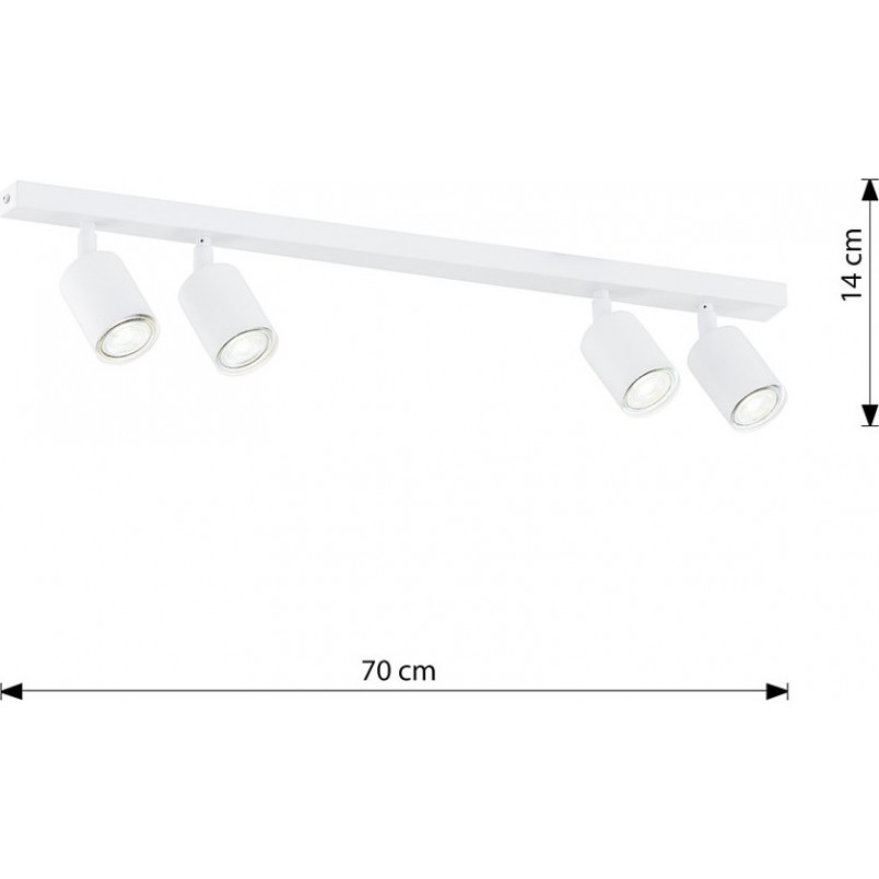 Reflektor sufitowy 4-punktowy Flash 70cm biały | Emibig