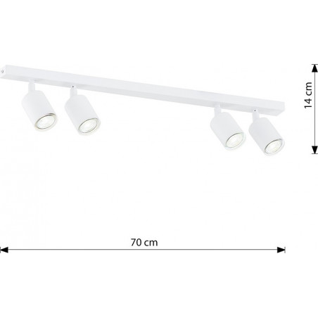 Reflektor sufitowy 4-punktowy Flash 70cm biały | Emibig