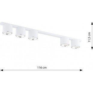 Lampa spot 5 punktowa Nano biała Emibig - Oświetlenie LED