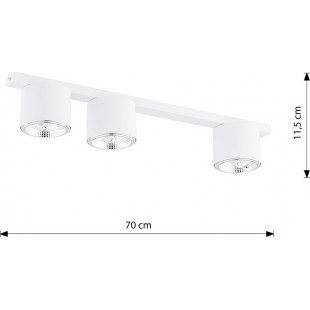 Lampa Spot 3 punktowa Nano 70cm Biała Emibig | Oświetlenie