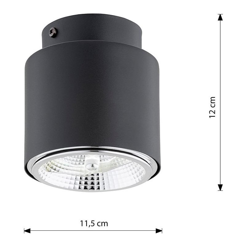 Lampa spot Nano czarna Emibig - Oświetlenie punktowe GU10