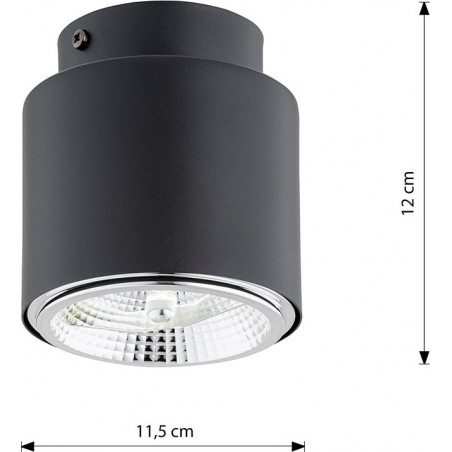 Lampa spot Nano czarna Emibig - Oświetlenie punktowe GU10