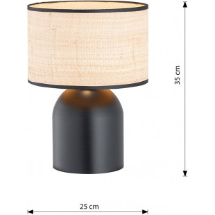 Lampa boho Aspen - czarny rattan | Emibig