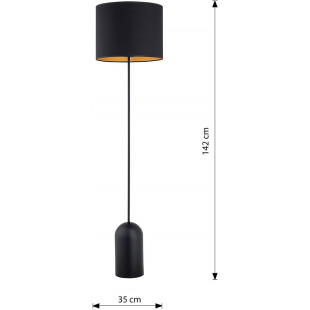 Lampa podłogowa czarna i złota Aspen - Emibig | Skandynawski Design