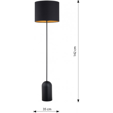 Lampa podłogowa czarna i złota Aspen - Emibig | Skandynawski Design