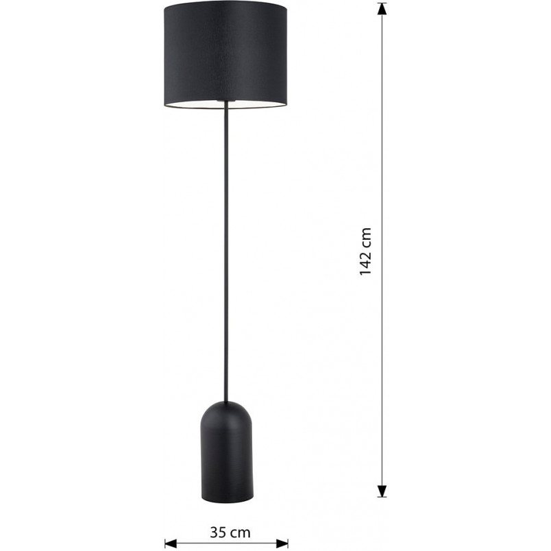 Lampa podłogowa Aspen | Czarny/Biały | Emibig