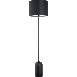 Lampa podłogowa z abażurem Aspen czarny / biały Emibig
