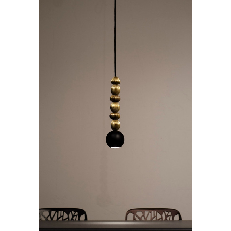 Lampa wisząca Bola Queen I LED - LoftLight | Czarna i Mosiężna