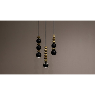 Lampa wisząca Bola Queen I LED - LoftLight | Czarna i Mosiężna