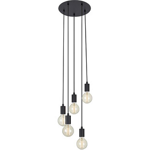 Lampa wisząca Sky V Markslojd | Industrialna, 5 punktów, Czarna
