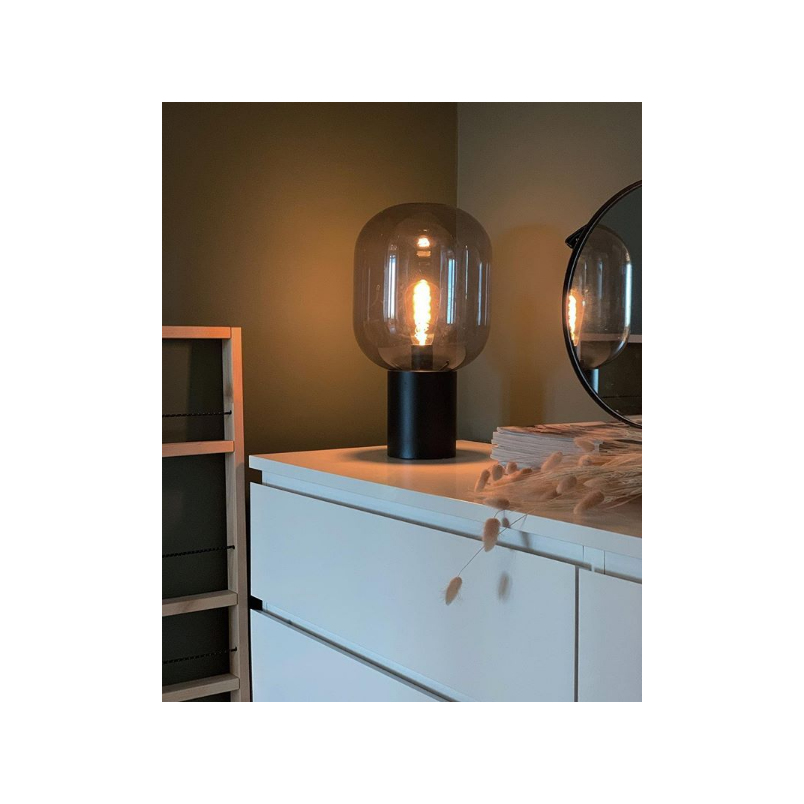 Lampa stołowa Brooklyn - szklana, dymiona, Markslojd | Kup teraz