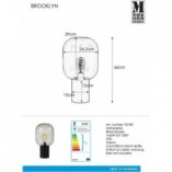 Lampa stołowa Brooklyn - szklana, dymiona, Markslojd | Kup teraz