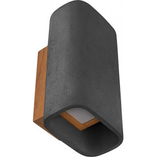 Kinkiet Loftowy Betonowy ConTeak LED Czarny | LoftLight