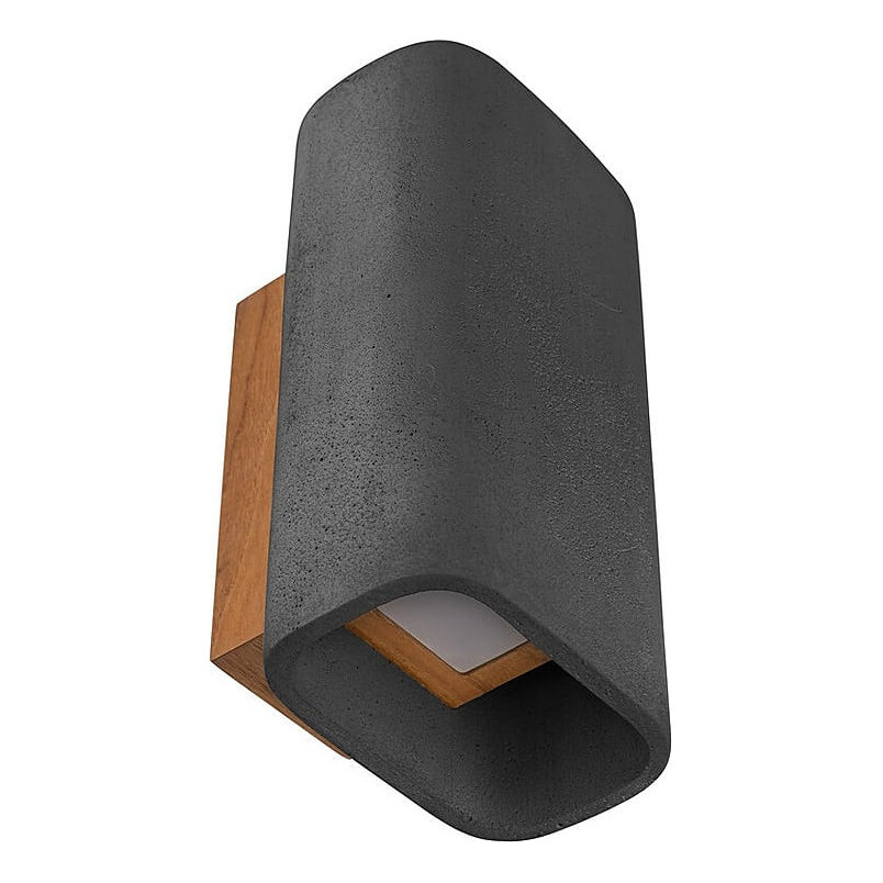 Kinkiet Loftowy Betonowy ConTeak LED Czarny | LoftLight