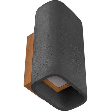 Kinkiet Loftowy Betonowy ConTeak LED Czarny | LoftLight