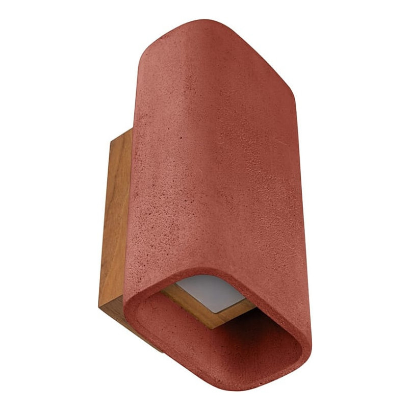 Kinkiet zewnętrzny betonowy czerwony Loftlight LED IP65 - LoftLight