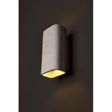 Kinkiet zewnętrzny betonowy LoftLight ConTeak LED szary | IP65