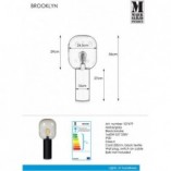 Lampa stołowa Brooklyn - szkło dymione, Markslojd | Kup teraz!