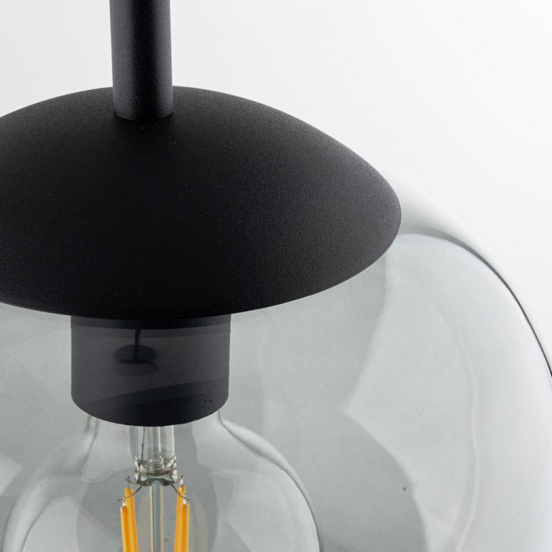 Lampa wisząca szklana Vibe 20cm grafitowa TK Lighting - Kup Teraz!