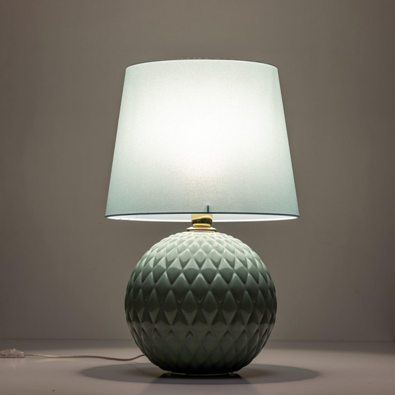 Lampa stołowa szklana zielona Santana | TK Lighting