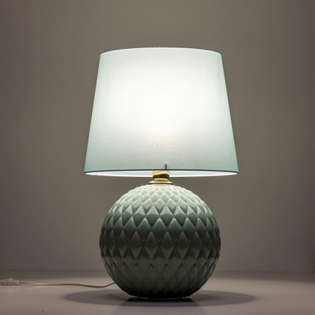 Lampa stołowa szklana zielona Santana | TK Lighting