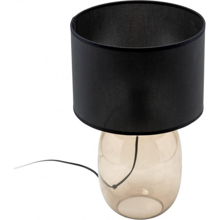 Lampa stołowa Melody | Szklana podstawa, abażur czarny | TK Lighting
