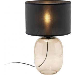 Lampa stołowa Melody | Szklana podstawa, abażur czarny | TK Lighting