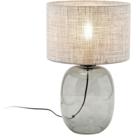 Lampa stołowa szklana Melody | TK Lighting - Grafitowa 30cm