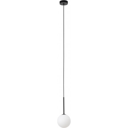 Lampa wisząca Martin II - szklana kula, biało-czarna | TK Lighting