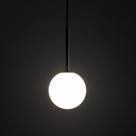 Lampa wisząca Martin II - szklana kula, biało-czarna | TK Lighting