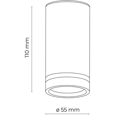 Lampa spot tuba Jet 5,5cm czarna TK Lighting | Kup online