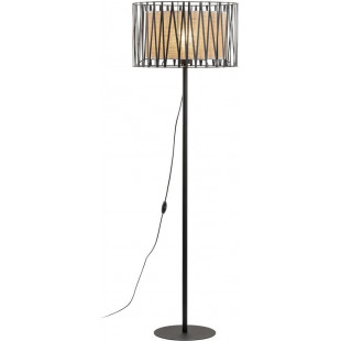 Lampa podłogowa z abażurem Harmony Nature brązowy / czarny TK Lighting