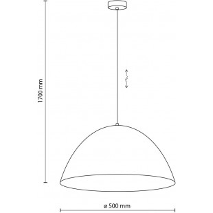 Lampa wisząca Faro miętowa 50cm - TK Lighting | Salon Lamp