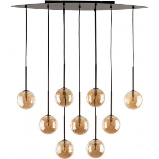 Lampa Estera Brown TK Lighting | 9 szklanych kul, retro