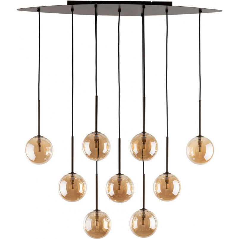Lampa Estera Brown TK Lighting | 9 szklanych kul, retro