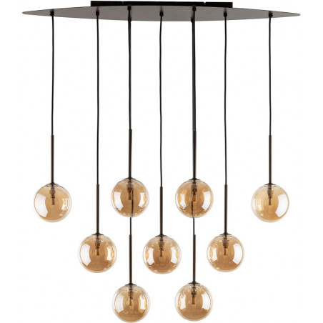 Lampa Estera Brown TK Lighting | 9 szklanych kul, retro