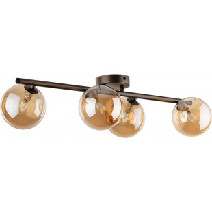 Lampa sufitowa 4 szklane kule Estera Brown 63cm bursztynowy / brąz TK Lighting