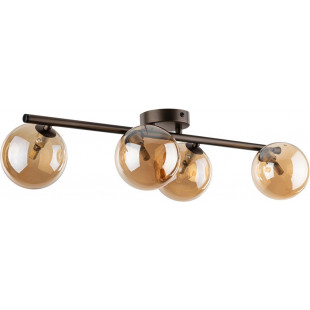 Lampa sufitowa 4 szklane kule Estera Brown 63cm bursztynowy / brąz TK Lighting