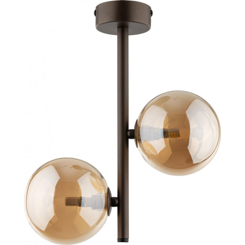 Lampa sufitowa Estera - 2 szkła, bursztyn | TK Lighting