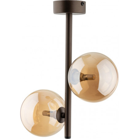 Lampa sufitowa Estera - 2 szkła, bursztyn | TK Lighting